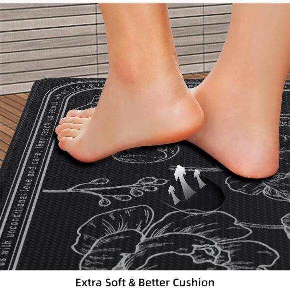 Kitchen Floor Mat Set of 2, Cushioned Anti Fatigue Kitchen Mat - Picture 5 of 7